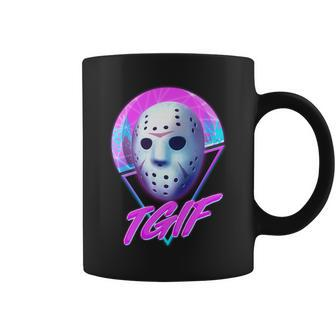 Halloween Retro 80S Tgif Jason Mask Tshirt Coffee Mug - Monsterry
