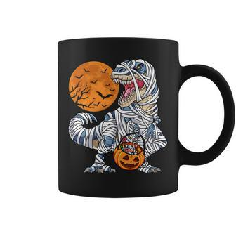 Halloween Shirts For Boys Men Dinosaur T Rex Mummy Pumpkin Coffee Mug - Thegiftio UK