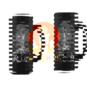 Halloween Skeleton With Scary Pumpkin Head Matching Family Coffee Mug - Thegiftio UK