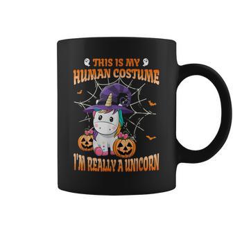 Halloween Top Girls Women Witchy Unicorn Kids Candy Unicorn Coffee Mug - Thegiftio UK