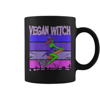 Halloween Vegan Witch Women Veganism Coffee Mug - Seseable