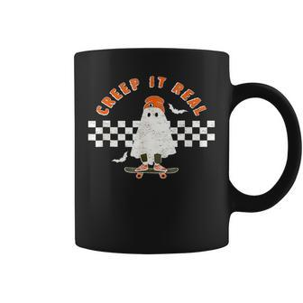 Halloween Vintage Retro Creep It Real Ghost Boy Fall Season Coffee Mug - Thegiftio UK