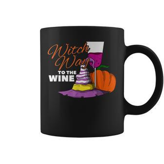 Halloween Witch Way To The Wine I Witch Lover I Coffee Mug - Thegiftio UK