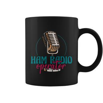 Ham Radio Operator Amateur Ham Radio Waves Microphone Radio Cool Gift Graphic Design Printed Casual Daily Basic Coffee Mug - Thegiftio UK
