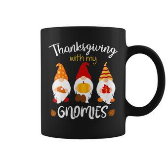 Hangin Thanksgiving With My Gnomies Fall Funny Autumn Gnome Coffee Mug - Thegiftio UK