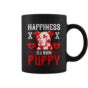 Happiness Is A Warm Puppy Cute Dog Pitbull Dad Coffee Mug - Thegiftio UK