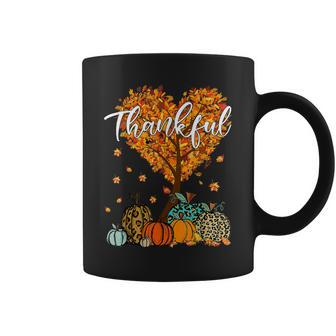 Happpy Thanksgiving Day Autumn Fall Maple Leaves Thankful V2 Coffee Mug - Thegiftio