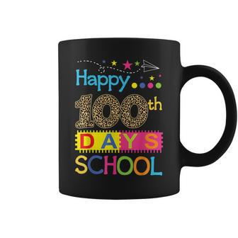 Happy 100Th Day Of School Teacher 100 Days Smarter Rainbow Coffee Mug - Thegiftio UK