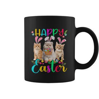 Happy Easter Three Cat Wearing Bunny Funny Gift Ear Bunny Cat Lover Gift Coffee Mug - Monsterry CA