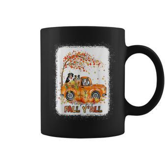 Happy Fall Yall Australian Shepherd Riding Truck Pumpkin Coffee Mug - Thegiftio UK