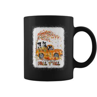 Happy Fall Yall Border Collie Riding Truck Pumpkin Autumn Coffee Mug - Thegiftio UK