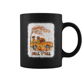 Happy Fall Yall Dachshund Riding Truck Pumpkin Autumn Fall  Coffee Mug