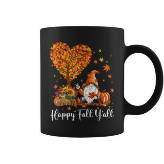 Happy Fall Yall Gnomes Pumpkin Autumn Vibes Thanksgiving  Coffee Mug