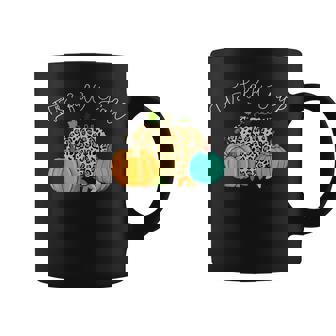 Happy Fall Y’All Pumpkin Leopard Its Fall Yall Women Kids  Coffee Mug