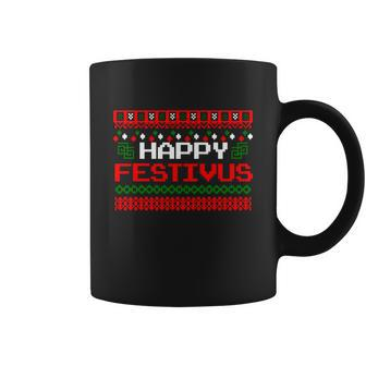 Happy Festivus Ugly Christmas Coffee Mug - Monsterry