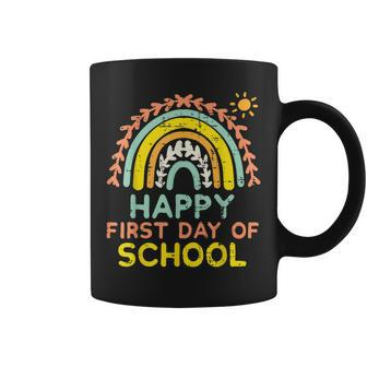 Happy First Day Of School Rainbow Back To School Teacher Coffee Mug - Thegiftio UK