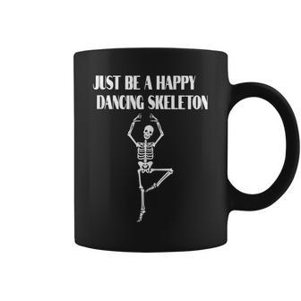 Happy Funny Dancing Skeleton For Halloween Horror Fans Coffee Mug - Seseable