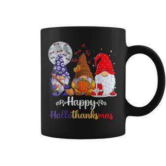 Happy Hallothankmas Gnomes Pumpkin Moon  Coffee Mug