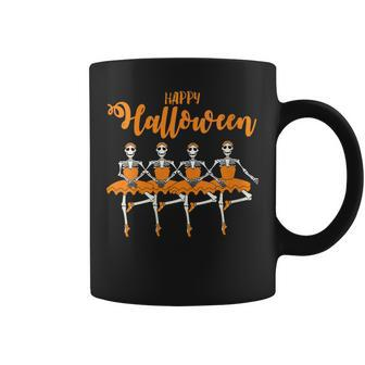 Happy Halloween Dancing Ballet Skeleton Ballerina Funny Idea Coffee Mug - Seseable