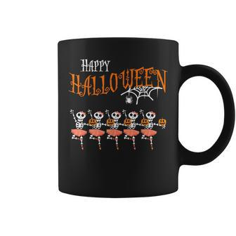 Happy Halloween Dancing Funny Ballet Skeleton Dancer Lovers Coffee Mug - Seseable