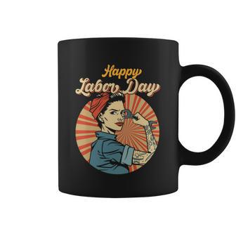 Happy Labor Day Gift Girl Strong Worker Movement Employer Funny Gift Coffee Mug - Monsterry AU