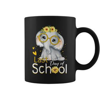 Happy Last Day Of School Elephant Sunflower Girls Graduation Coffee Mug - Thegiftio UK