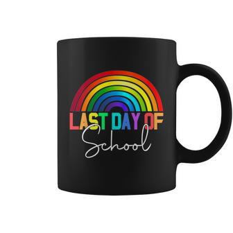 Happy Last Day Of School Teacher Student Graduation Rainbow Gift Coffee Mug - Monsterry