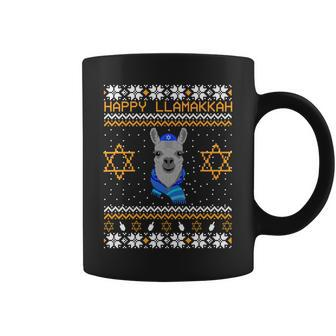 Happy Llamakah Ugly Hanukkah Tshirt Coffee Mug - Monsterry