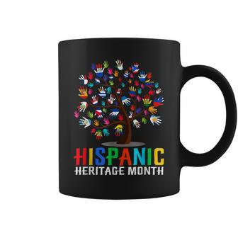 Happy National Hispanic Heritage Month Hand Flag Tree Roots Coffee Mug - Thegiftio UK
