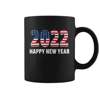 Happy New Year 2022 Flag America New Years Eve Special Graphic Design Printed Casual Daily Basic Coffee Mug - Thegiftio UK