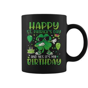 Happy St Patricks Day Birthday Shamrock Dab Bday Party Coffee Mug - Thegiftio UK