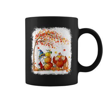Happy Thanksgiving Turkey Gnome Pumpkin Autumn Fall Leaves Coffee Mug - Thegiftio UK