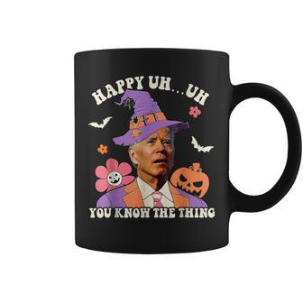 Happy Uh You Know The Thing Funny Joe Biden Halloween Groovy Coffee Mug - Thegiftio UK