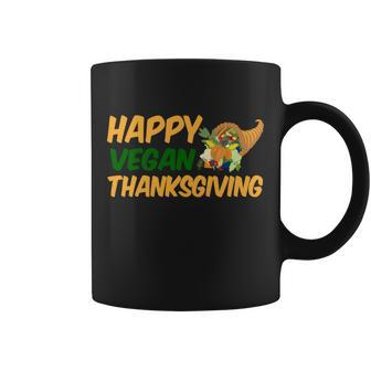 Happy Vegan Thanksgiving Tshirt Coffee Mug - Monsterry