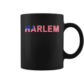 Harlem Texted Based _ American Flag Design Coffee Mug - Monsterry AU