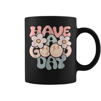 Have A-Good-Day-Retro-Smiley-Face And Flower Aesthetic Coffee Mug - Thegiftio UK