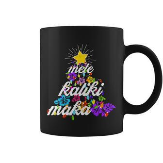 Hawaiian Mele Kaliki Maka Christmas Tree Coffee Mug - Monsterry UK