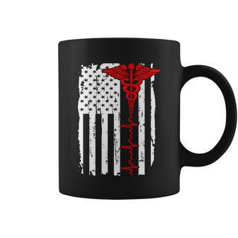 Healthcare Front Line Us Flag Coffee Mug - Monsterry