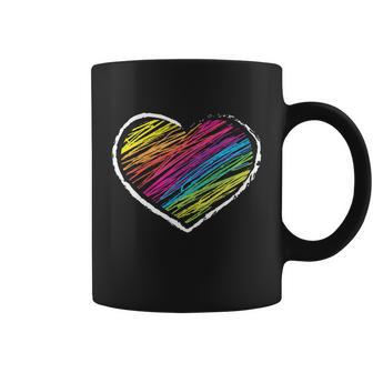 Heart Lgbtq Cool Lgbt Give Love For Lesbians Gift Graphic Design Printed Casual Daily Basic Coffee Mug - Thegiftio UK