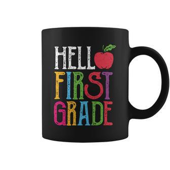 Hello 1St Grade Red Apple Back To School First Day Of School Coffee Mug - Monsterry
