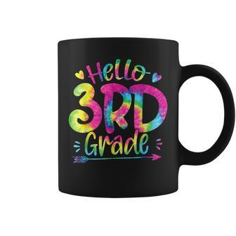 Hello 3Rd Grade Teachers Students Tie Dye Back To School Coffee Mug - Thegiftio UK