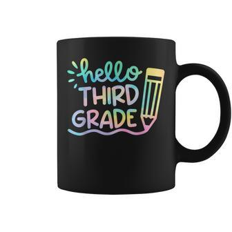 Hello 3Rd Grade Tie Dye Teachers Kids Back To School Funny Coffee Mug - Seseable
