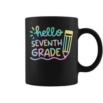 Hello 7Th Grade Tie Dye Teachers Kids Back To School Funny Coffee Mug - Seseable