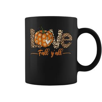 Hello Fall Pumpkin Love Fall Yall Leopard Peace Love Fall Coffee Mug - Thegiftio UK