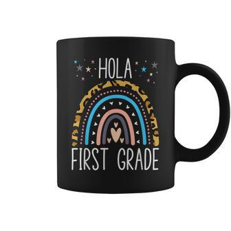 Hello Hola First Grade Spanish Teacher Kids Back To School Coffee Mug - Seseable