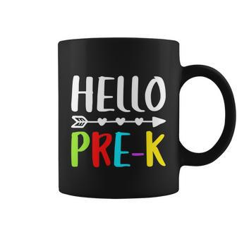 Hello Pre K T Teacher Back To School Coffee Mug - Monsterry DE