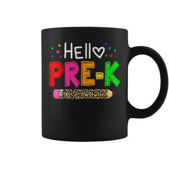 Hello Pre-K Teacher Kids Back To School Teacher Student Gift Coffee Mug - Seseable