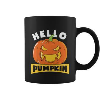 Hello Pumpkin Halloween Quote Coffee Mug - Monsterry CA
