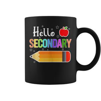 Hello Secondary Squad Back To School Pencil Kids Teacher Coffee Mug - Thegiftio UK