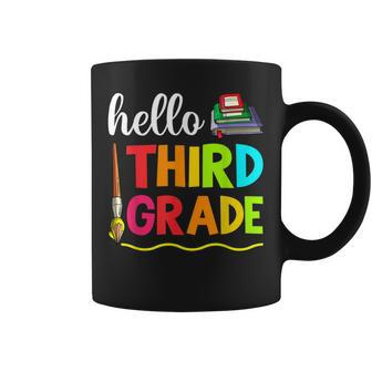 Hello Third Grade Boy Kids Teachers Girl Students 3Rd Grade Coffee Mug - Seseable